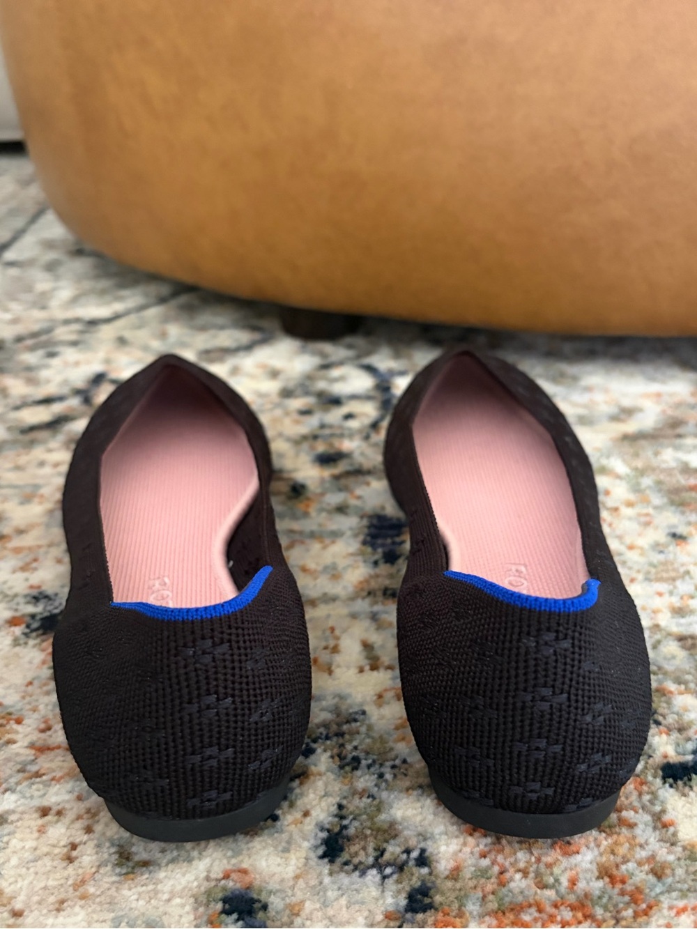 Rothy’s The Point Knit Pointed Toe Flats Black Women’s Size 8.5 - Picture 6 of 11